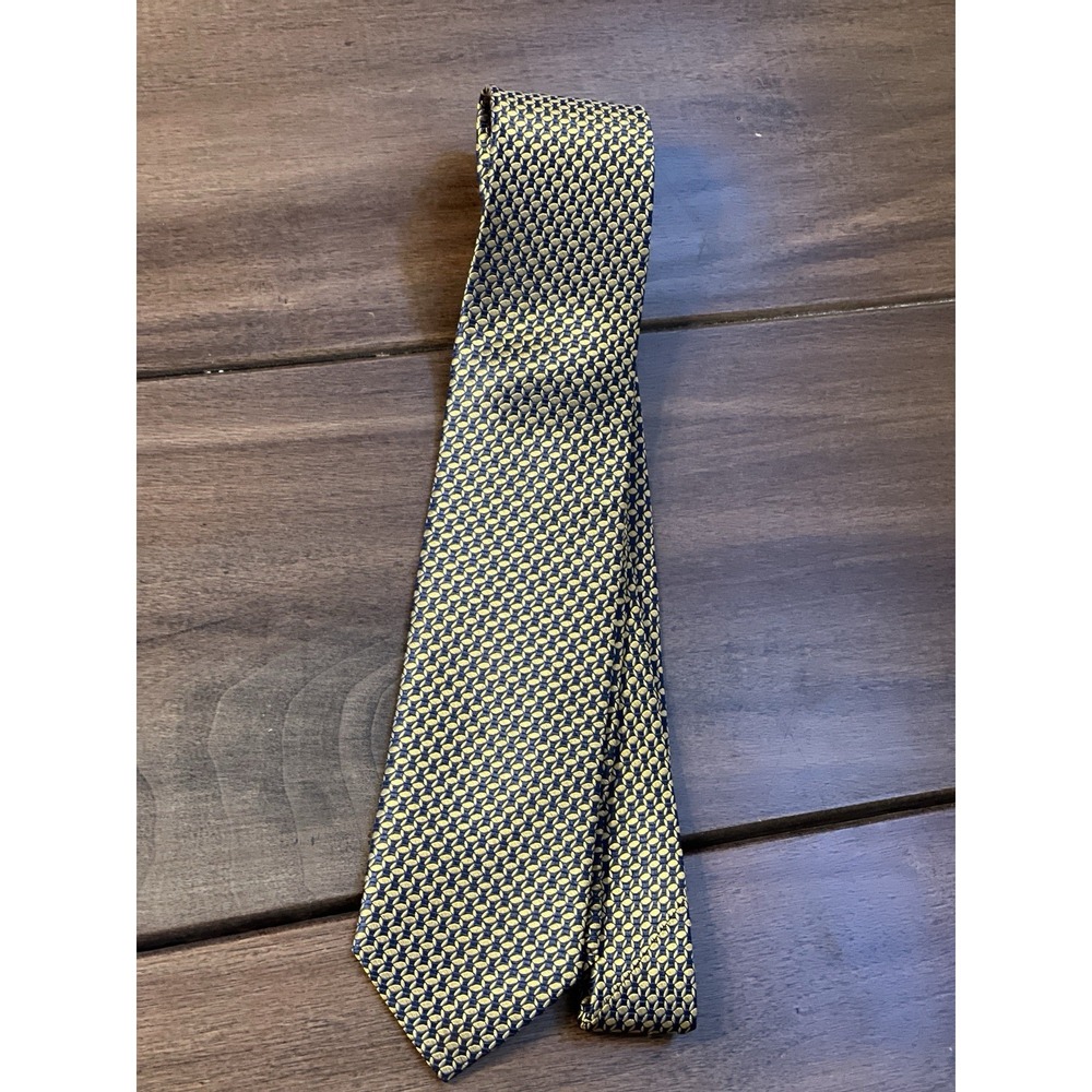J.S. Blank & Co. Men's Gold And Black Geometric 100% Silk  New With Tags Classic